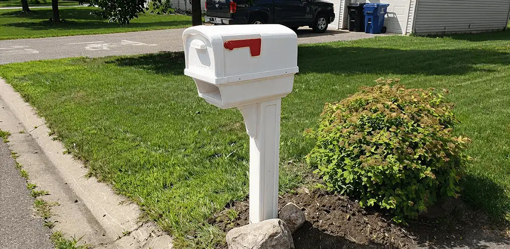 Mailbox installation for a residential curbside mailbox in Scottsdale, AZ